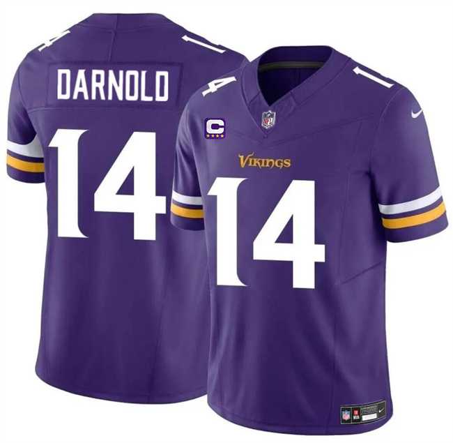 Men & Women & Youth Minnesota Vikings #14 Sam Darnold Purple 2024 F.U.S.E. With 4-Star C Patch Vapor Untouchable Limited Stitched Jersey